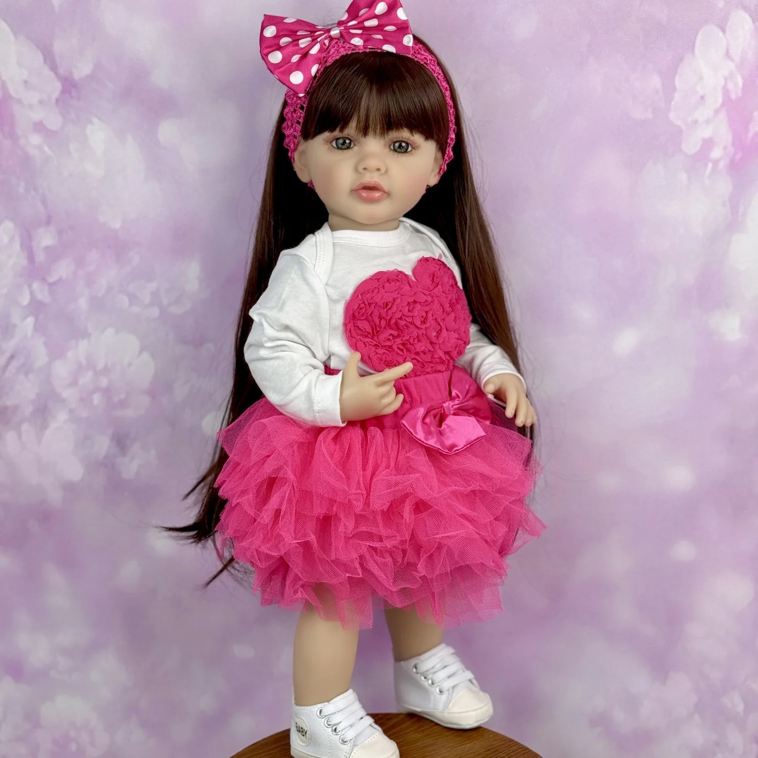 Reborn Baby Doll Silicone Realistic - 55CM 22-calowa Realistyczna Lalka Reborn Dziewczynka