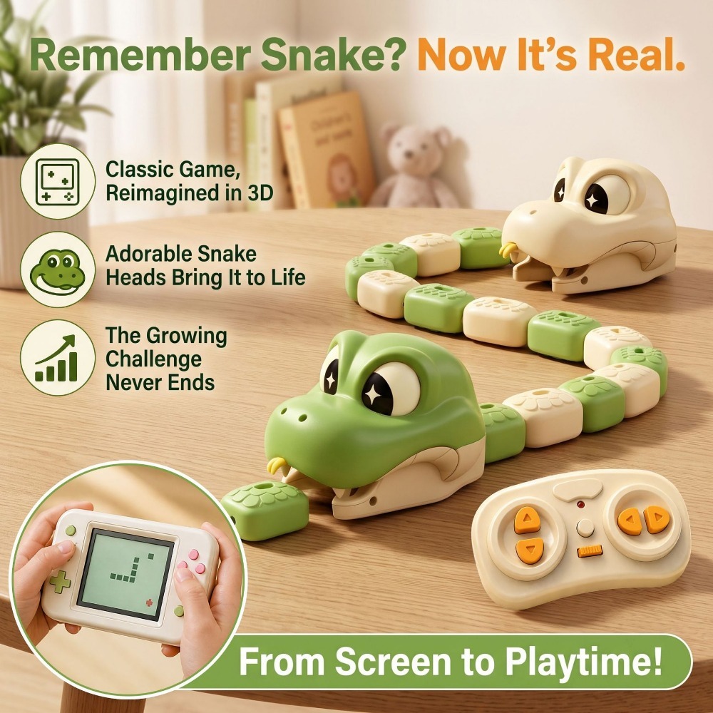 Remote Control Toys - Zdalnie Sterowany Chciwy Wąż z Magnetyczną
