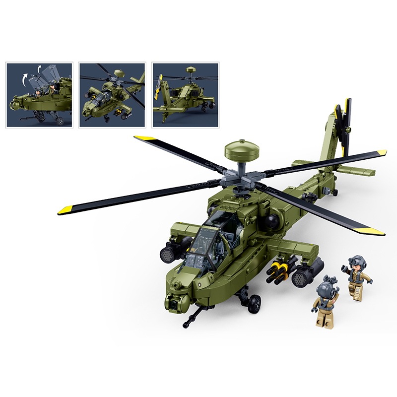 Sluban M38‑B1536 Boeing AH‑64D – Lego Compatible Military Tank recenzja i cena