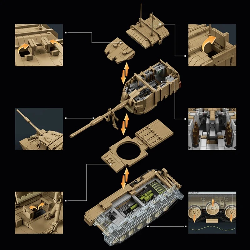 2080 elementów brytyjskiego ci – Lego Compatible Military Tank recenzja i cena